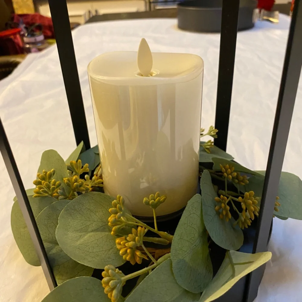 Candle cage with matchless candle and remote control new in box
